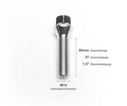 TA Technix Radschraube M14 X 1.5 X 50 KE