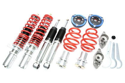 TA Technix härteverstellbares Gewindefahrwerk - Deep Version - passend für Audi A3 / Seat Altea, Leon, Toldeo III / Skoda Octavia, Superb / VW Beetle, Eos, Golf V+VI, Golf Cabriolet, Golf Plus, Jetta III+IV, Passat, Passat CC, CC, Scirocco, Touran