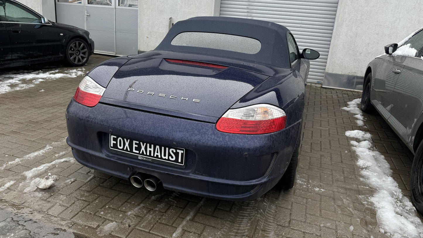 FOX Porsche Boxster Typ 986 Endschalldämpfer Ausgang mittig - 2x90 Typ 25
