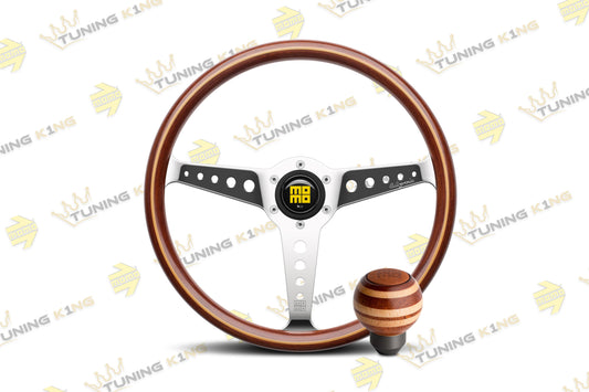 MOMO Lenkrad California 360mm Mahagoni SET