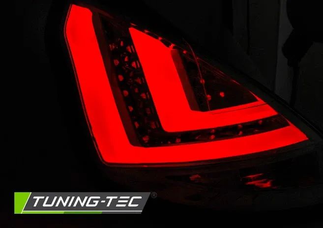 Tuning-Tec LED Lightbar Rückleuchten für Ford Fiesta MK7 12-16 chrom mit LED Blinker
