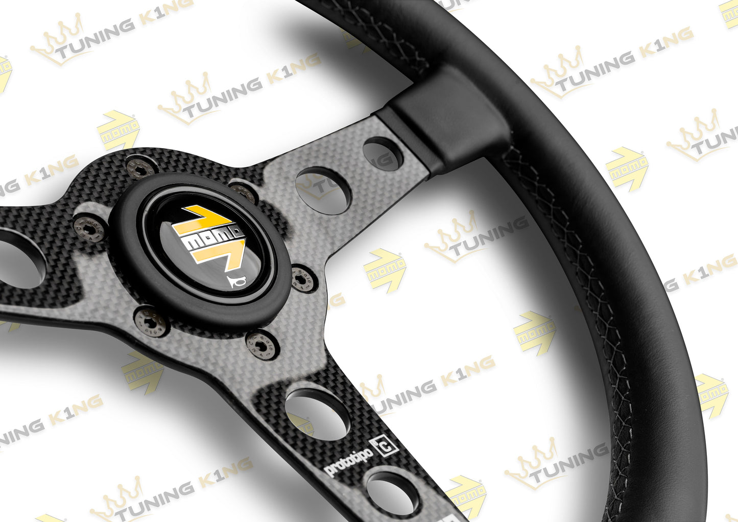MOMO Lenkrad Prototipo Carbon 6C 350mm Glattleder