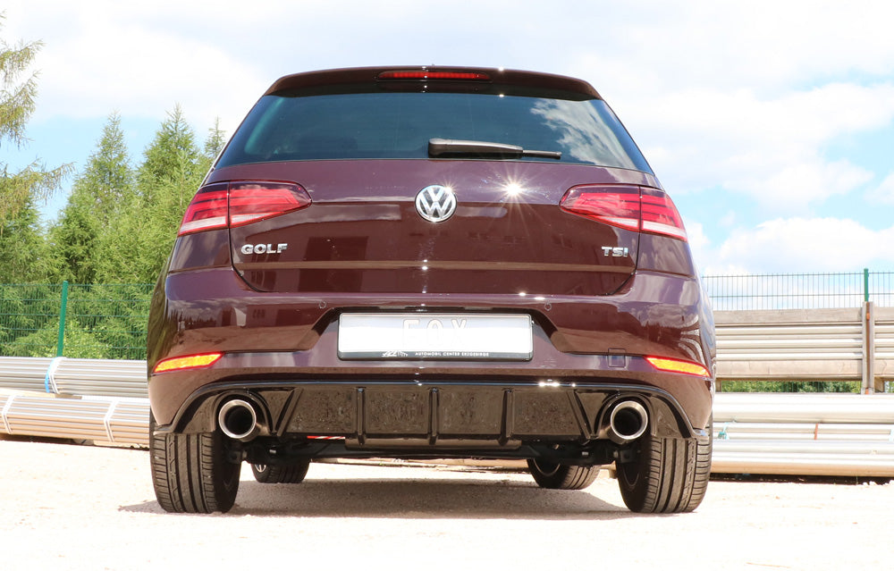 FOX VW Golf VII Facelift Einzelradaufhängung - Einsatz schwarz Endschalldämpfer rechts/links - 1x100 Typ 25 rechts/links inkl. Heckeinsatz schwarz lackiert