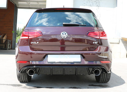 FOX VW Golf VII Facelift Einzelradaufhängung - Einsatz schwarz Endschalldämpfer rechts/links - 1x114 Typ 25 rechts/links inkl. Heckeinsatz schwarz lackiert