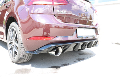 FOX VW Golf VII Facelift Einzelradaufhängung - Einsatz schwarz Endschalldämpfer rechts/links - 1x114 Typ 25 rechts/links inkl. Heckeinsatz schwarz lackiert