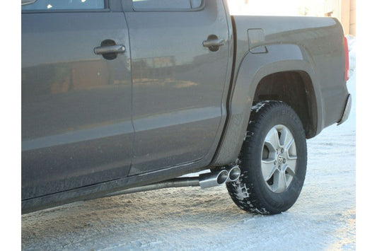 FOX VW Amarok 4x4 - ohne Trittbrett Endschalldämpfer Ausgang seitlich rechts und links am Fahrzeug - 2x115x85 Typ 38 rechts/links