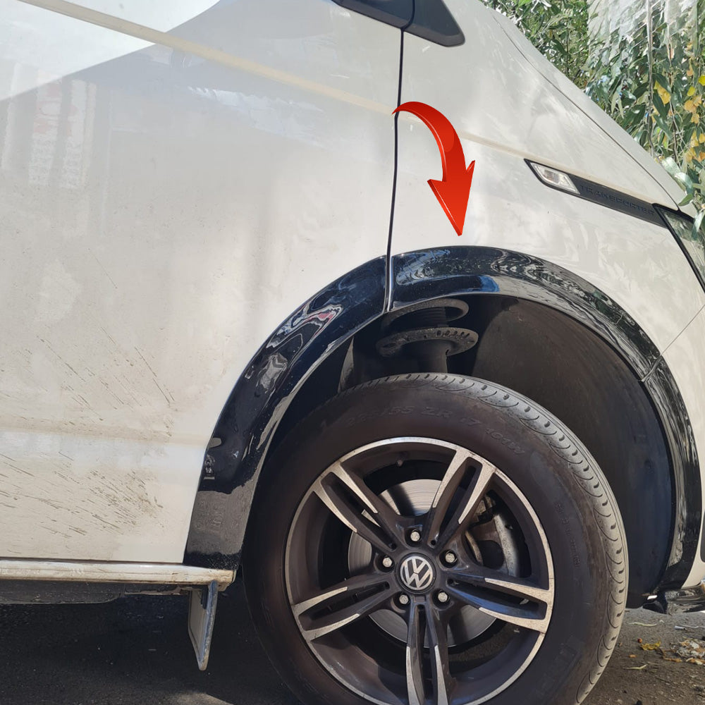 Oneway Radlaufleisten VW Transporter T6.1 2019-2021 Schwarz Glanzänd mit ABE TÜV