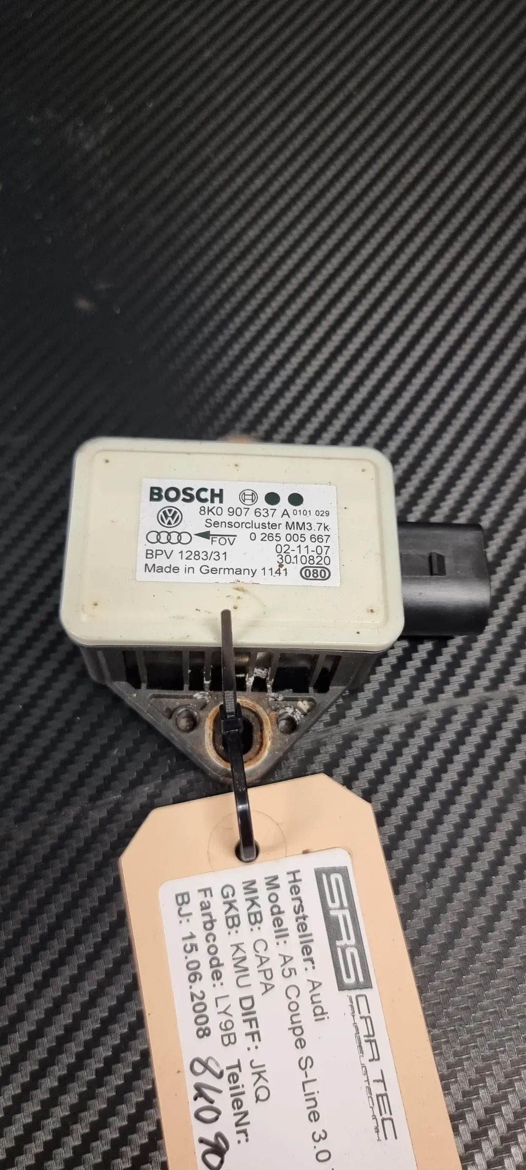 Audi A4 B8 8K A5 8T Q5 8R Drehratensensor Beschleunigungssensor 8K0907637A 8K0907637C 0265005667