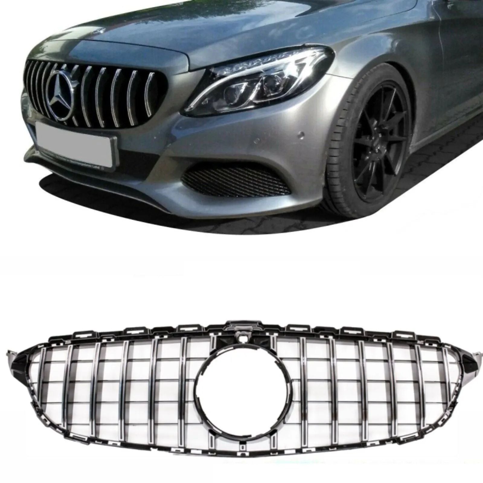 Sport-Panamerica GT Kühlergrill Mercedes C-Klasse W205 14-18 360°