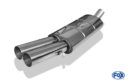 FOX Audi 80/90 - Typ 89, B3 Limousine/ Coupe/ 80 B4 - Cabrio Endschalldämpfer für Modelle mit Sonderstoßstange (siehe Bild) - 2x76 Typ 10