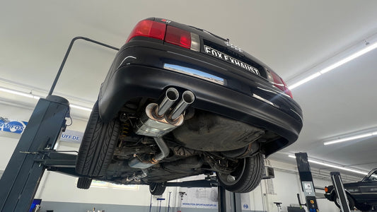 FOX Audi S2 B4 Endschalldämpfer 76mm - 2x80 Typ 25