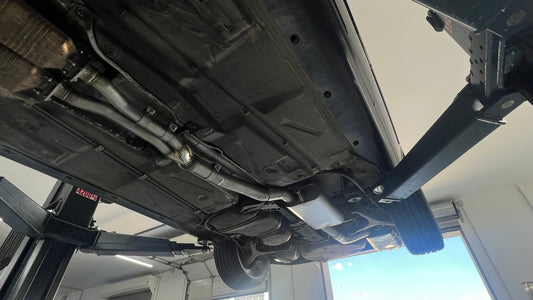 FOX Audi S2 B4 Endschalldämpfer 76mm, Vorschalldämpfer und Y-Verbindungsrohr  - 2x80 Typ 25