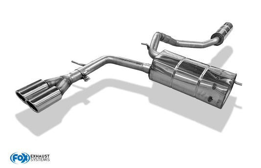 FOX Audi A2 - 1,4l - 34l Tank Halbanlage ab Kat - 2x80 Typ 16 (Bestehend aus End- und Vorschalldämpfer mit Endrohr)