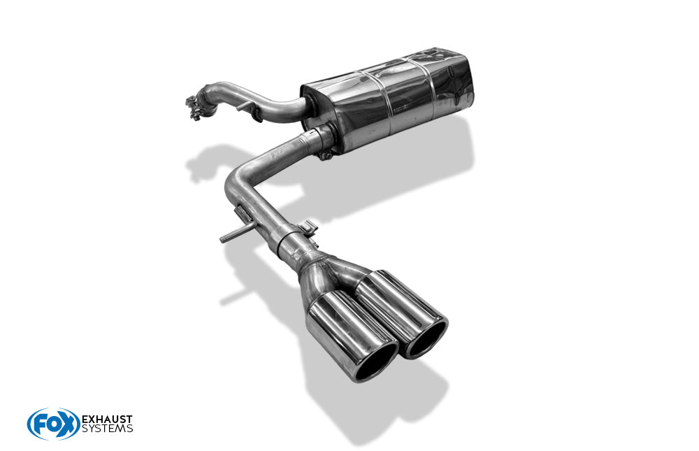 FOX Audi A2 - 1,6l + 1,4l 42l Tank Endschalldämpfer - 2x80 Typ 16