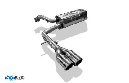 FOX Audi A2 - 1,6l + 1,4l 42l Tank Endschalldämpfer - 2x80 Typ 16