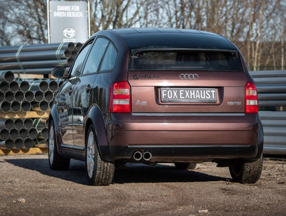 FOX Audi A2 - 1,6l + 1,4l 42l Tank Endschalldämpfer - 2x76 Typ 25