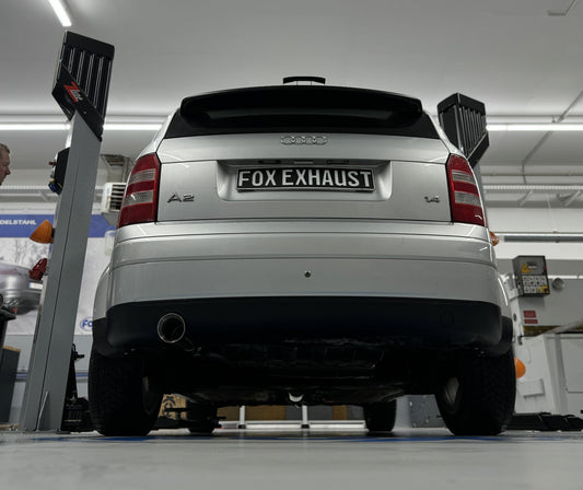 FOX Audi A2 - 1,6l + 1,4l 42l Tank Endschalldämpfer - 1x90 Typ 25