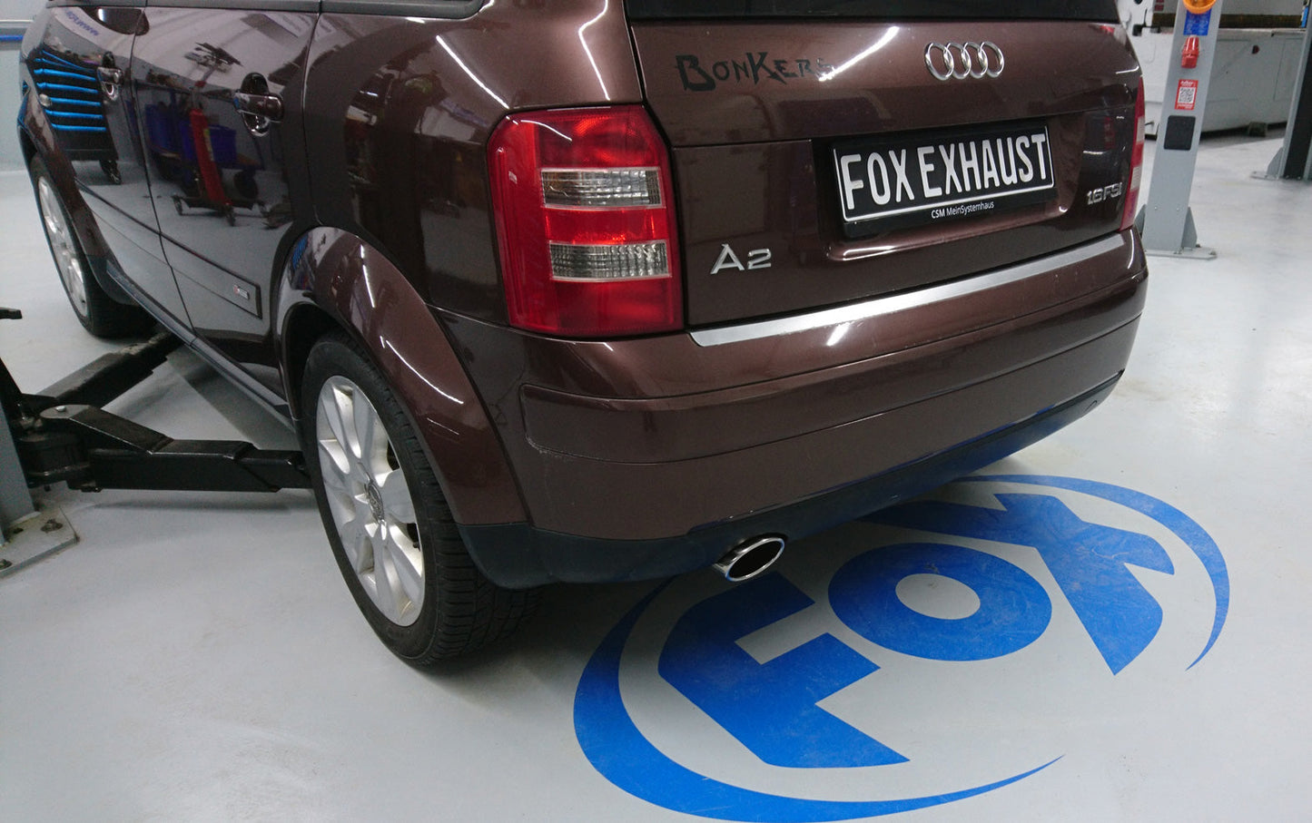 FOX Audi A2 - 1,4l - 34l Tank Endschalldämpfer - 115x85 Typ 32
