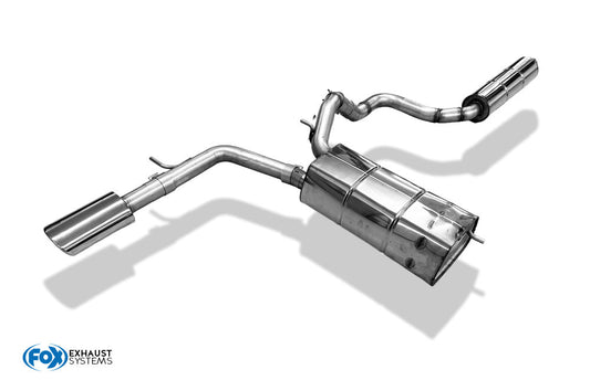 FOX Audi A2 - 1,4l 42l Tank Halbanlage ab Kat - 115x85 Typ 32 (Bestehend aus End- und Vorschalldämpfer mit Endrohr)