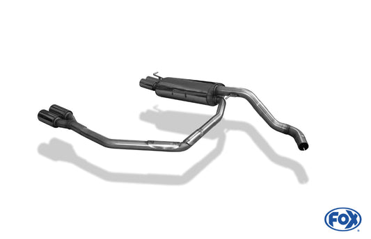 Audi A3 Typ 8L Endschalldämpfer  Ausgang rechts/links Ø63,5mm - 2x76 Typ 13 rechts/links