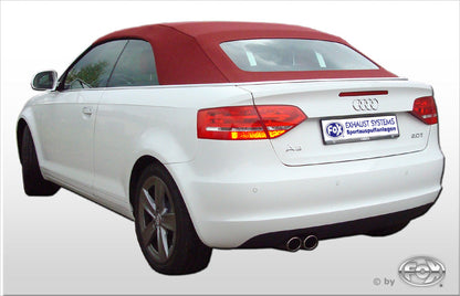 Audi A3 - 8P (Cabrio) Endschalldämpfer Ø70mm einseitig - 2x76 Typ 17