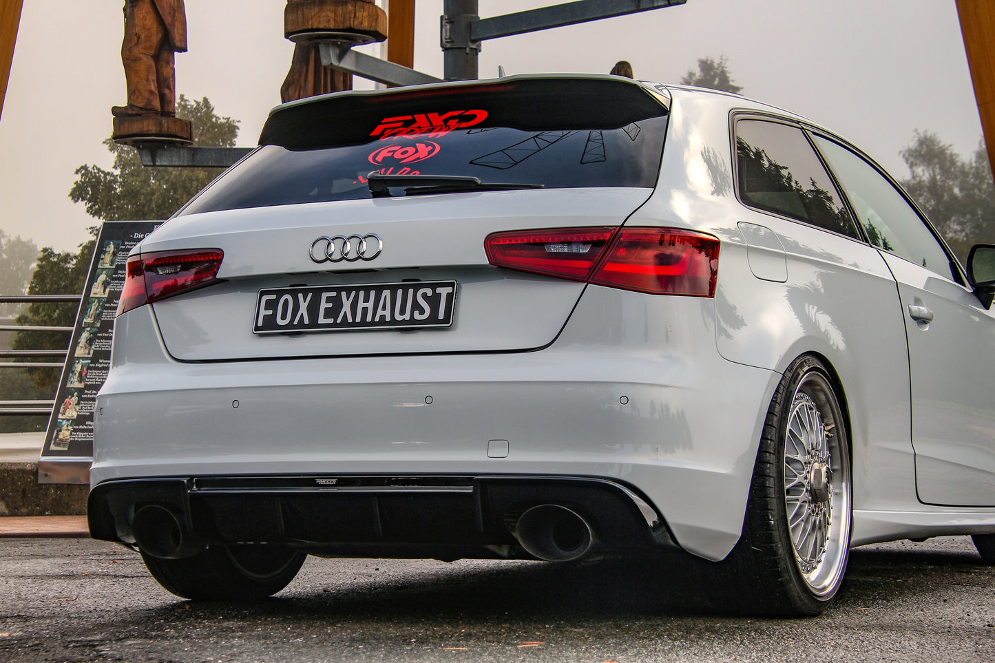FOX Audi A3 - 8V Sportback quattro FVL Endschalldämpfer Ausgang rechts/links - 160x130 Typ 38 rechts/links
