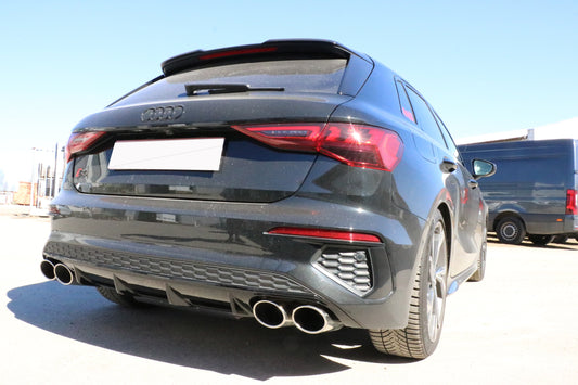 FOX Audi A3 - GY Sportback Endschalldämpfer Ausgang rechts/links - 2x115x85 Typ 32 rechts/links passend für S3 Stoßstange