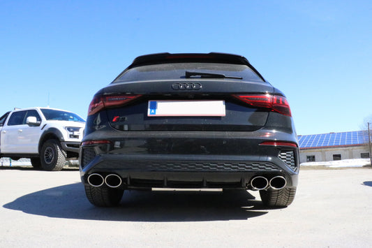 FOX Audi A3 - GY Sportback Endschalldämpfer Ausgang rechts/links - 2x115x85 Typ 32 rechts/links passend für S3 Stoßstange