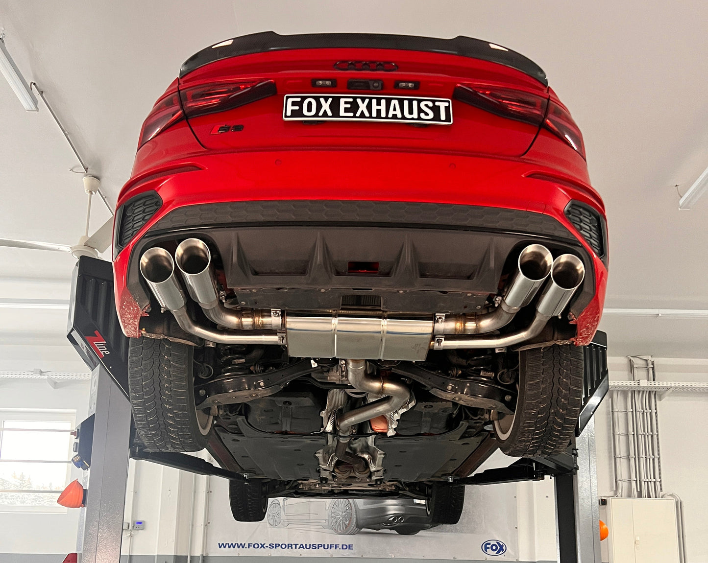 FOX Audi S3 GY - Limousine Halbanlage ab OPF mit Abgasklappen - 2x100 Typ 25 rechts/links