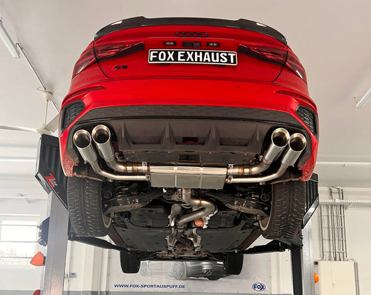 FOX Audi S3 GY - Limousine Halbanlage ab OPF mit Abgasklappen - 2x100 Typ 25 rechts/links