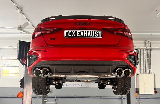 FOX Audi S3 GY - Limousine Halbanlage ab OPF mit Abgasklappen - 2x100 Typ 25 rechts/links