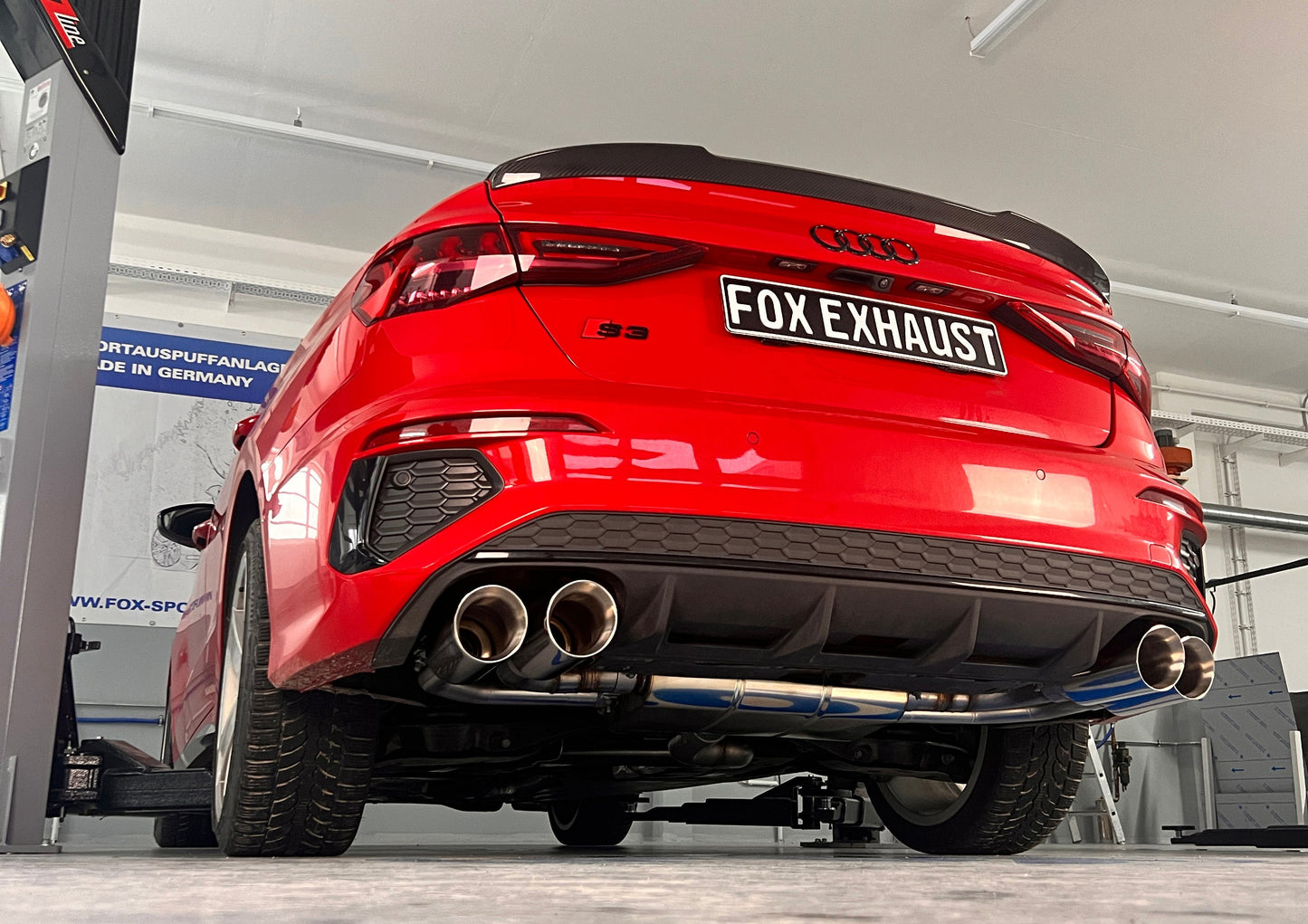 FOX Audi S3 GY - Limousine Halbanlage ab OPF mit Abgasklappen - 2x114 Typ 25 rechts/links