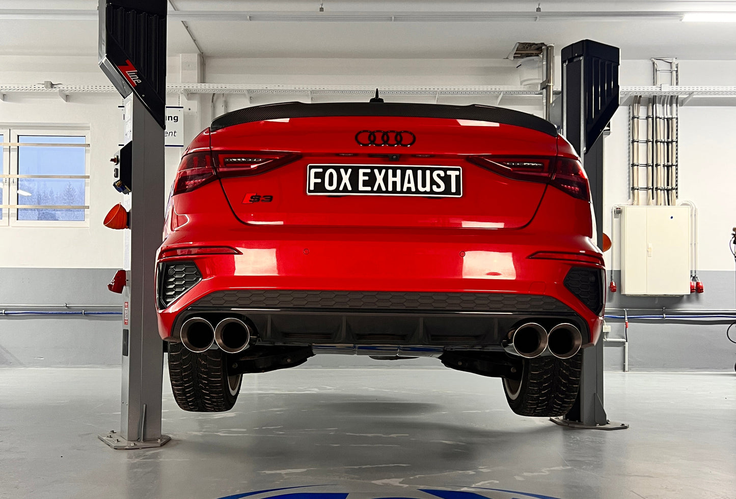 FOX Audi S3 GY - Limousine Halbanlage ab OPF mit Abgasklappen - 2x114 Typ 25 rechts/links