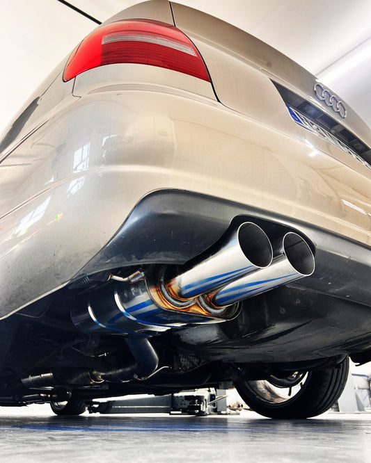 FOX Audi S4 B5 Endschalldämpfer - 2x80 Typ 10 seitlich versetzt