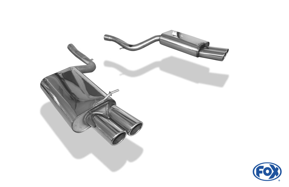 Audi A4 Typ B7 quattro Endschalldämpfer rechts/links Ø63,5mm für 4-Rohr - 2x88x74 Typ 32