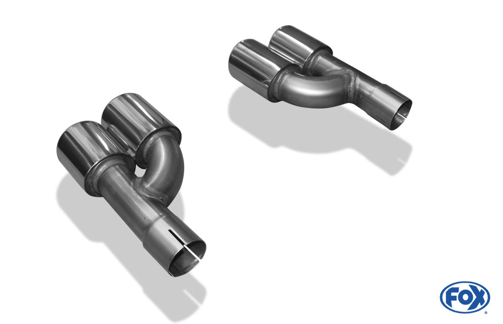 Audi A4 B7 3,0l TDI Endrohrpaar zum Aufstecken - 2x88x74 Typ 32 rechts/links   Länge: 280mm, Anschluss 56mm innen