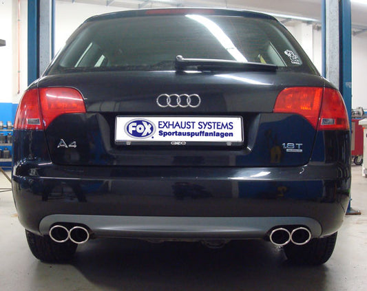 Audi A4 B7 - 2,0l TFSI Endrohrpaar zum Aufstecken i57mm - 2x88x74 Typ 32 rechts/links