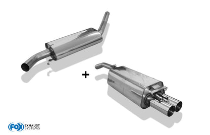 FOX Audi 100/A6 Typ C3/C4 Frontantrieb End- und Vorschalldämpfer - 2x76 Typ 10