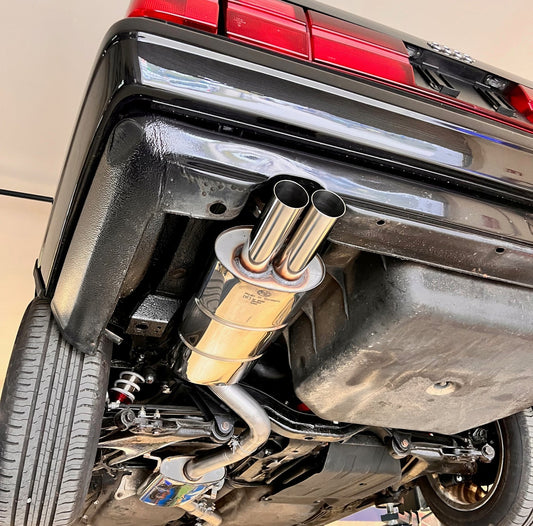 FOX Audi 100 quattro Typ C3/ Audi 200 Typ 44Q Halbanlage ab Kat, bestehend aus Endschalldämpfer und Vorschalldämpfer - 2x63 Typ 10
