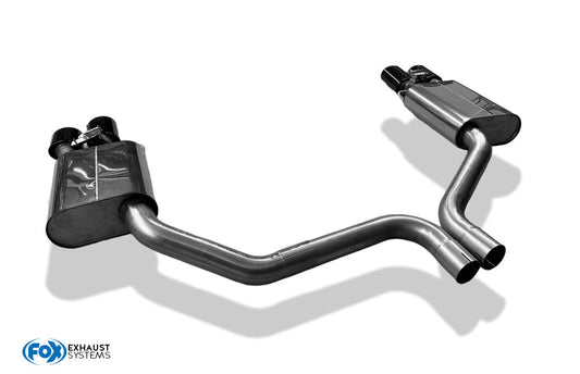 FOX Audi S8 Typ 4H mit Abgasklappen Endschalldämpfer rechts/links zweiflutig - 2x100x77 Typ 38 rechts/links schwarz glänzend emalliert