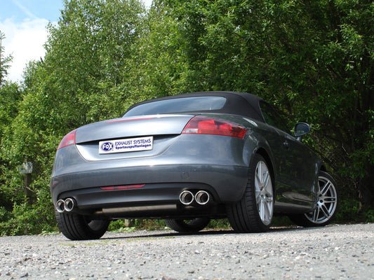 Audi TT 8J - 3,2 V6 Endschalldämpfer rechts/links - 2x100 Typ 17 rechts/links seitlich versetzt