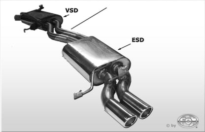 Audi 200 Typ 44Q quattro Endschalldämpfer - 2x70 Typ 16