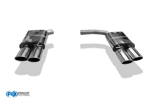 FOX Audi A5 quattro B8 - Rieger Endschalldämpfer rechts/links für 2-Rohr zweiflutig - 2x115x85 Typ 32 rechts/links - passend an großen Heckansatz