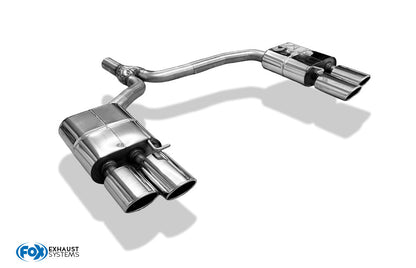 FOX Audi A5 8T - Rieger Endschalldämpfer rechts/links für 2-Rohr zweiflutig - 2x115x85 Typ 32 rechts/links inkl. Rieger Prägung - passend an großen Heckansatz