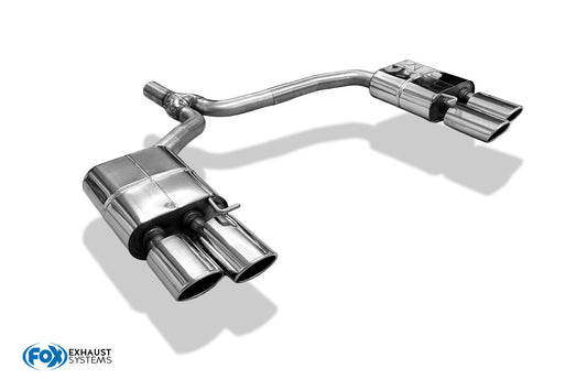 FOX Audi A5 8T - Rieger Endschalldämpfer rechts/links für 2-Rohr zweiflutig - 2x115x85 Typ 32 rechts/links inkl. Rieger Prägung - passend an großen Heckansatz