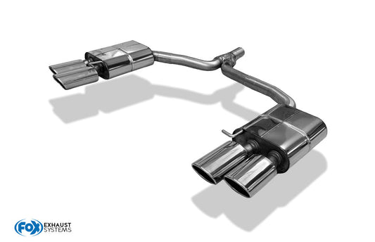 FOX Audi A5 8T - Rieger Endschalldämpfer rechts/links für 2-Rohr zweiflutig - 2x115x85 Typ 32 rechts/links inkl. Rieger Prägung - passend an großen Heckansatz