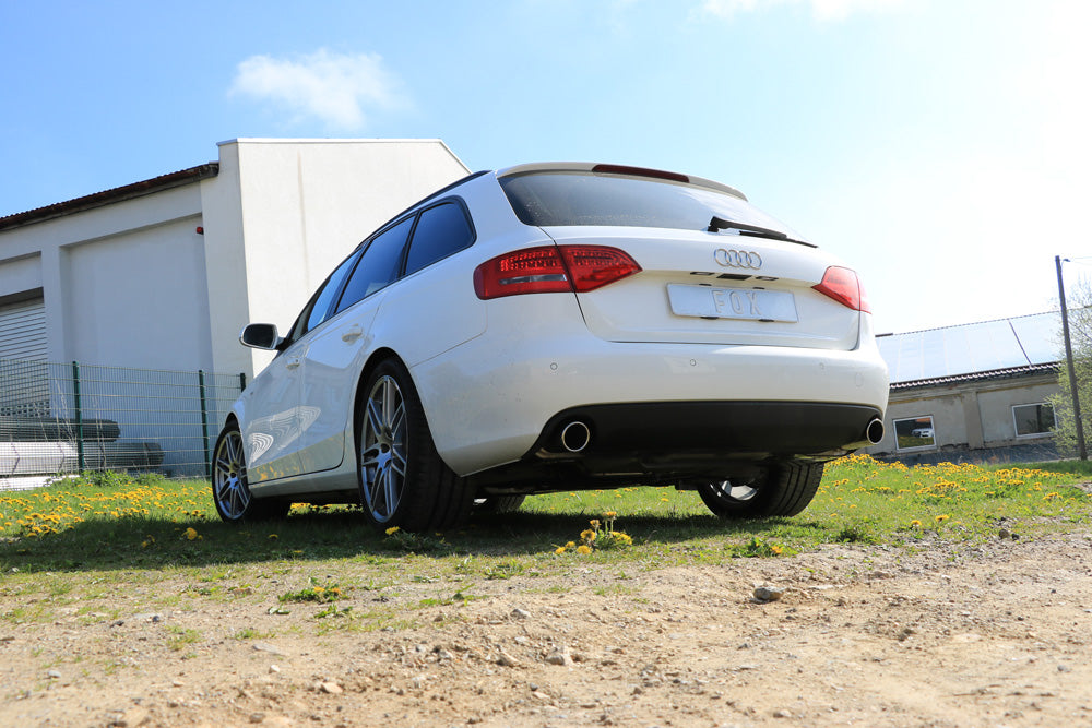 Audi A4 B8 Limousine/ Avant + S-Line Endschalldämpfer rechts/links einflutig inkl. Y-Adapterrohr Ø65mm innen - 1x100 Typ 16 rechts/links