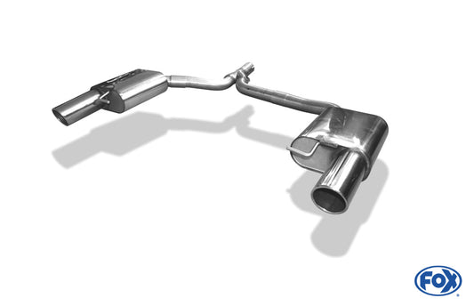 Audi A4 B8 Limousine/ Avant + S-Line Endschalldämpfer rechts/links einflutig inkl. Y-Adapterrohr Ø65mm innen - 1x100 Typ 16 rechts/links