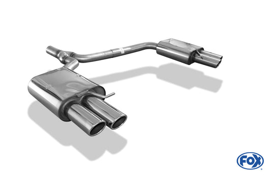 Audi A4 B8 Limousine/ Avant + S-Line Endschalldämpfer rechts/links zweiflutig inkl. Y-Adapterrohr Ø55mm innen - 2x80 Typ 17 rechts/links