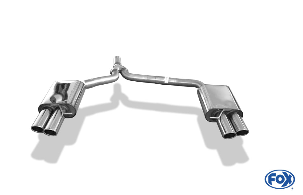 Audi A4 B8 Limousine/ Avant + S-Line Endschalldämpfer rechts/links zweiflutig inkl. Y-Adapterrohr Ø55mm innen - 2x80 Typ 17 rechts/links